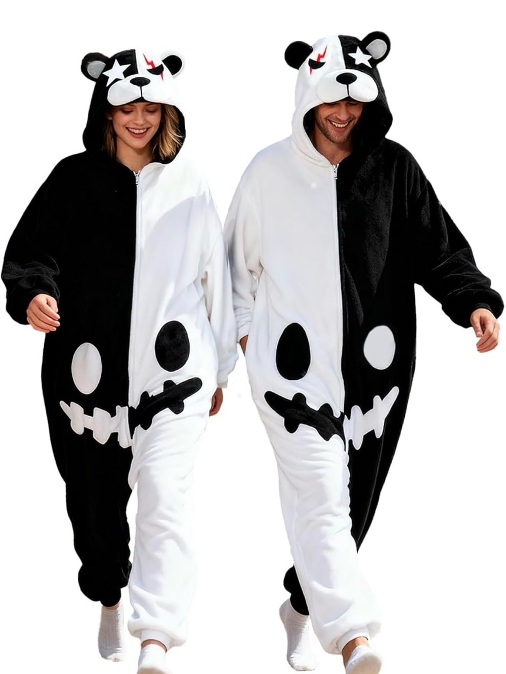 Black & White Panda Hoodie Onesie